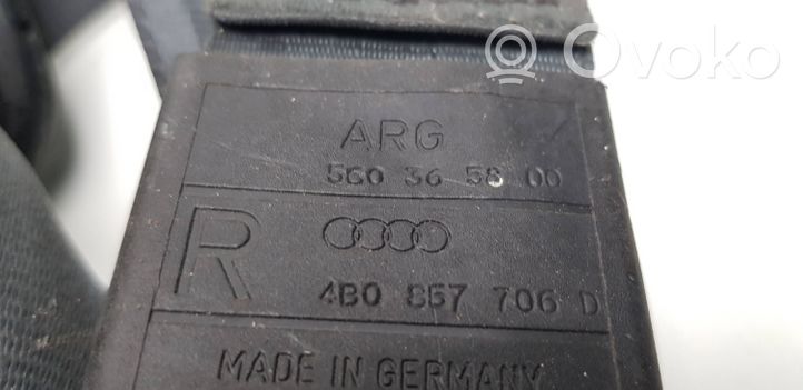 Audi A6 S6 C5 4B Pas bezpieczeństwa fotela tylnego 4B0857706D