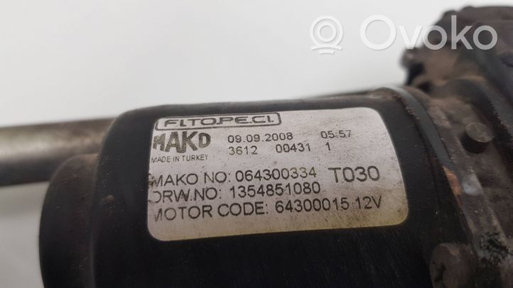 Citroen Nemo Mechanizm i silniczek wycieraczek szyby przedniej / czołowej 1354851080