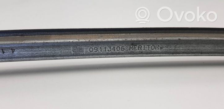 Opel Corsa C Rail de pare-brise de porte avant 09113406