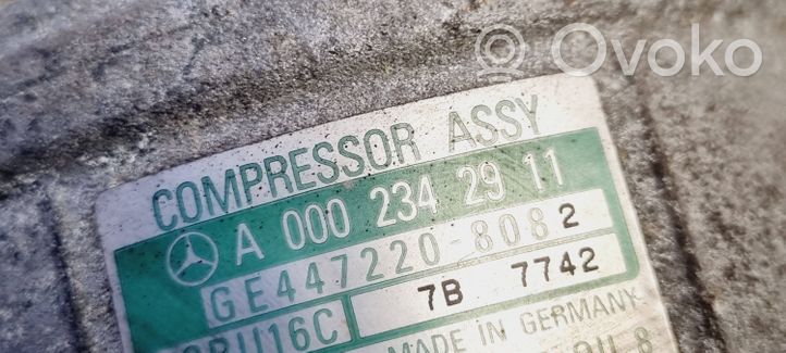 Mercedes-Benz E W210 Gaisa kondicioniera kompresors (sūknis) A0002342911