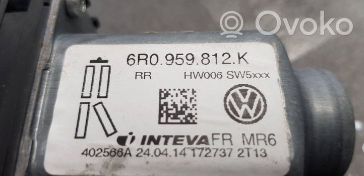 Skoda Fabia Mk2 (5J) Mécanisme lève-vitre de porte arrière avec moteur 6R0959812K