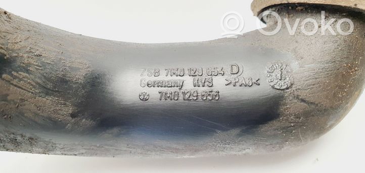 Volkswagen Sharan Turbo air intake inlet pipe/hose 7M0129656