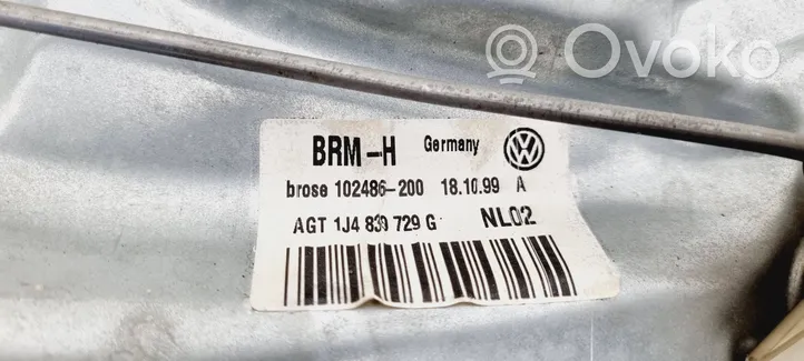 Volkswagen Golf IV Regulador de puerta trasera con motor 1J4959811C