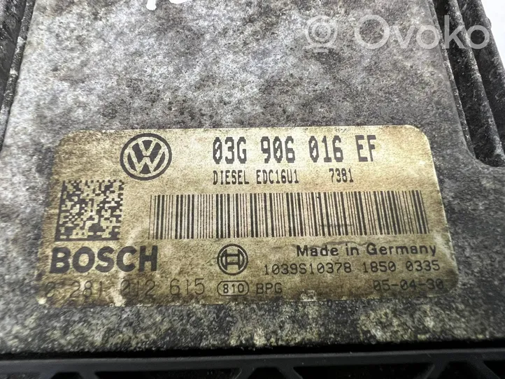Volkswagen Golf Plus Sterownik / Moduł ECU 03G906016EF