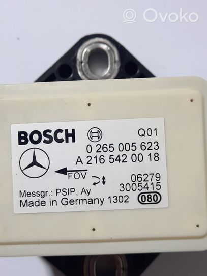 Mercedes-Benz E W211 Capteur de vitesse de lacet d'accélération ESP A2165420018
