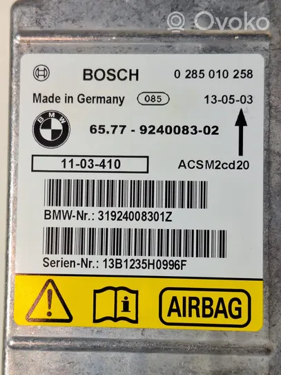 BMW X5 E70 Centralina/modulo airbag 65779240083