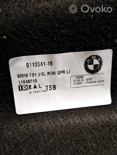 BMW 7 F01 F02 F03 F04 Revestimiento lateral del maletero/compartimento de carga 911334116