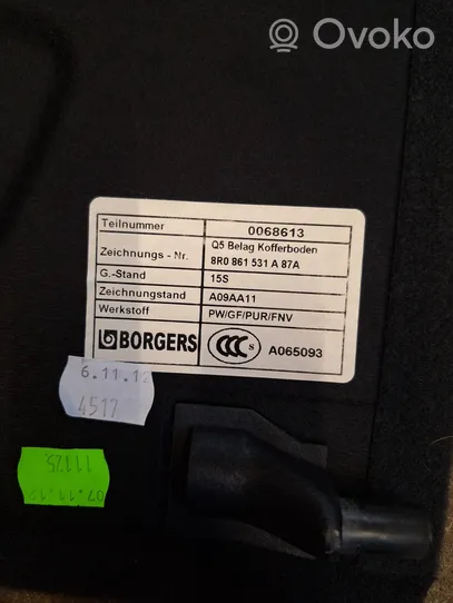 Audi Q5 SQ5 Alfombra revestimiento del maletero/compartimiento de carga 8R0861531A