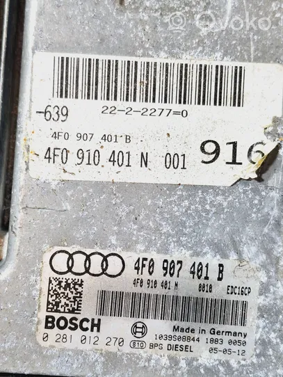 Audi A6 S6 C6 4F Moottorin ohjainlaite/moduuli 4F0907401B