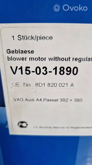 Volkswagen PASSAT B5 Pečiuko ventiliatorius/ putikas 8D1820021A