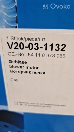 BMW 3 E46 Pečiuko ventiliatorius/ putikas 64118373985