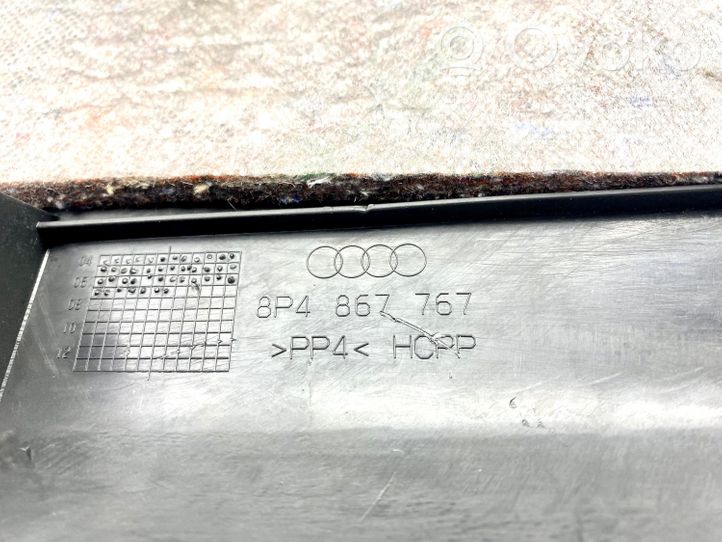 Audi A3 S3 A3 Sportback 8P Rivestimento inferiore laterale del sedile posteriore 8P4867767