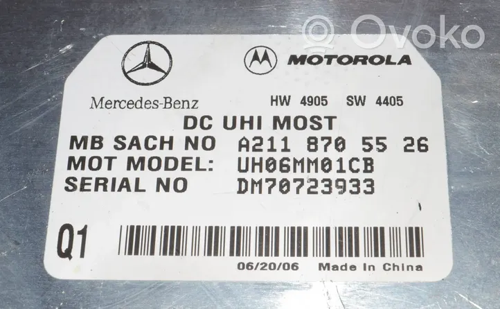 Mercedes-Benz E W211 Centralina/modulo bluetooth a2118705526