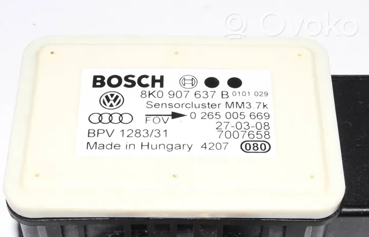 Audi A4 S4 B8 8K Vakaajan pitkittäiskiihtyvyystunnistin (ESP) 8k0907637b