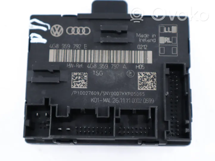 Audi A6 S6 C7 4G Durų elektronikos valdymo blokas 4G8959792E
