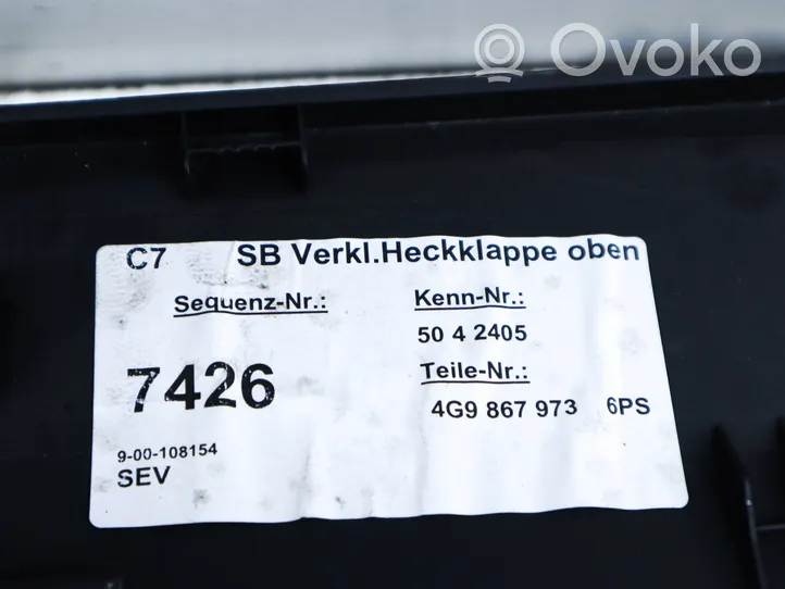 Audi A6 S6 C7 4G Tapicerka klapy tylnej / bagażnika 4G9867973