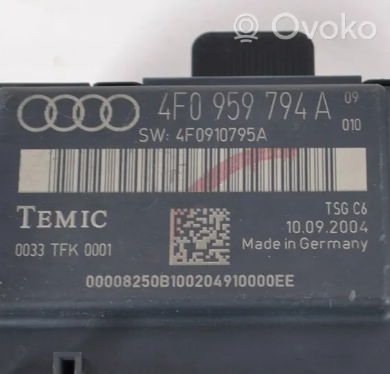 Audi A6 S6 C6 4F Durų elektronikos valdymo blokas 4f0959794a