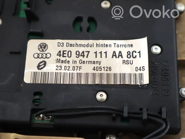 Audi A8 S8 D3 4E Takaistuimen valo 4E0947111AA