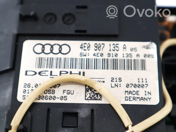 Audi A8 S8 D3 4E Illuminazione sedili anteriori 4E0947097BD