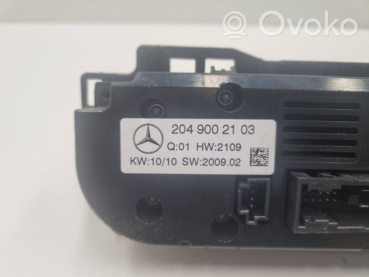 Mercedes-Benz C W204 Ilmastoinnin ohjainlaite A2049002103