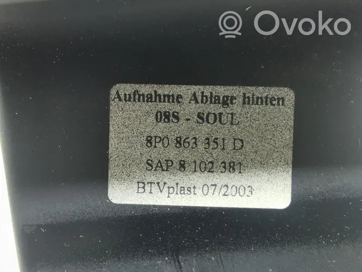 Audi A3 S3 8P Daiktadėžė centrinės konsolės 8P0863351D