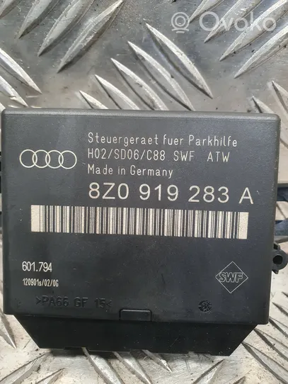 Audi A4 S4 B6 8E 8H Pysäköintitutkan (PCD) ohjainlaite/moduuli 8Z0919283A