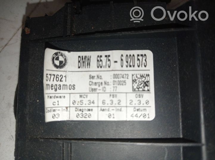 BMW 7 E65 E66 Capteur de détection de mouvement, système d'alarme 65756920573