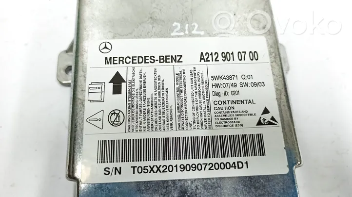 Mercedes-Benz E W212 Module de contrôle airbag 5WK43871