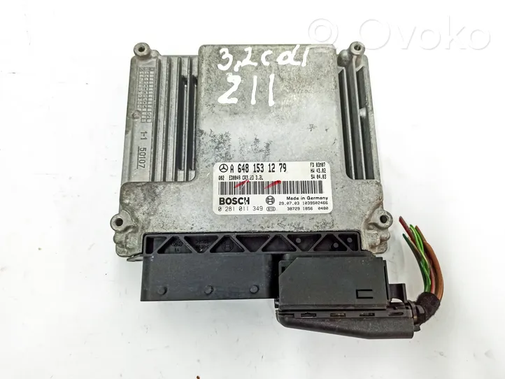 Mercedes-Benz E W211 Juego de cerradura y set ECU del motor A6481531279