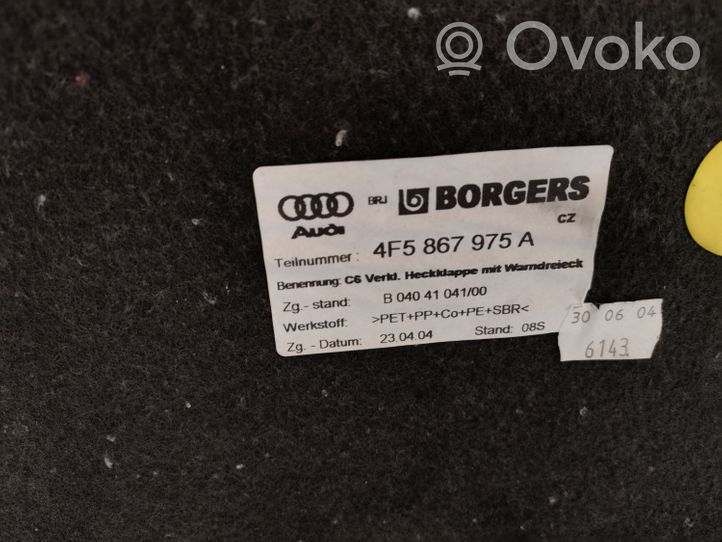 Audi A6 S6 C6 4F Apdaila bagažinės dangčio (komplektas) 4F5867975A