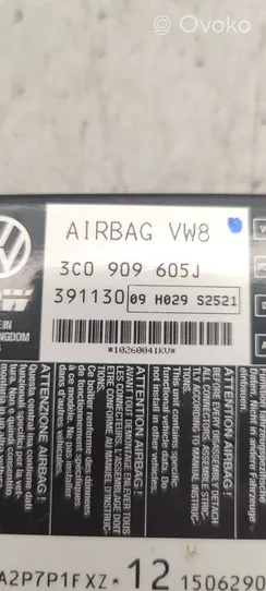 Volkswagen PASSAT B6 Centralina/modulo airbag 3c0909605j