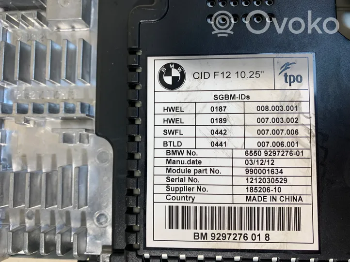 BMW 6 F12 F13 Monitor / wyświetlacz / ekran 9297276