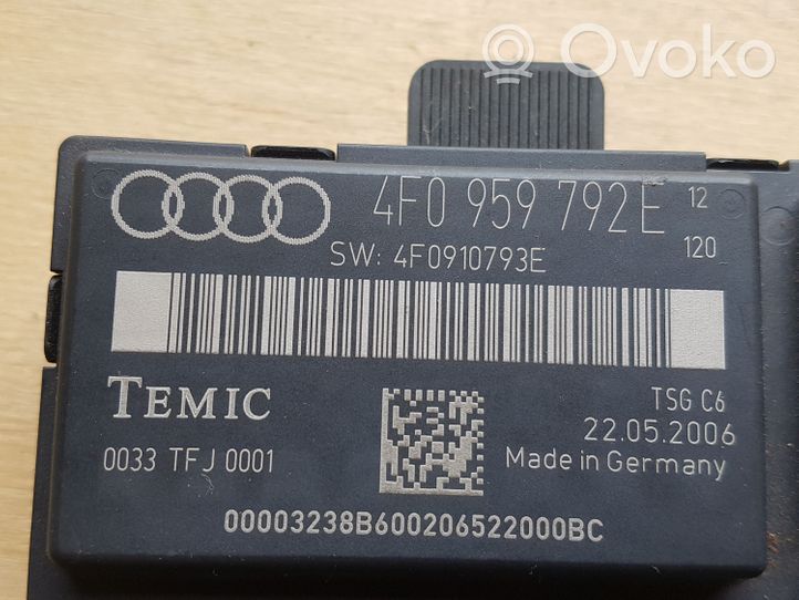 Audi A6 S6 C6 4F Durų elektronikos valdymo blokas 4F0959792E