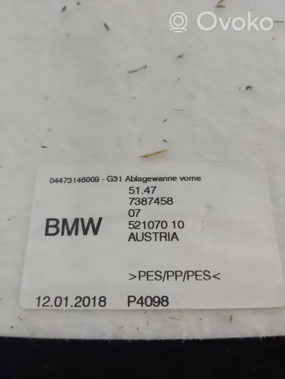 BMW 5 G30 G31 Tappeto di rivestimento del fondo del bagagliaio/baule 7387458