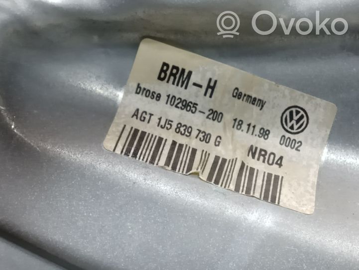 Volkswagen Bora Meccanismo di sollevamento del finestrino posteriore senza motorino 1J5839730G