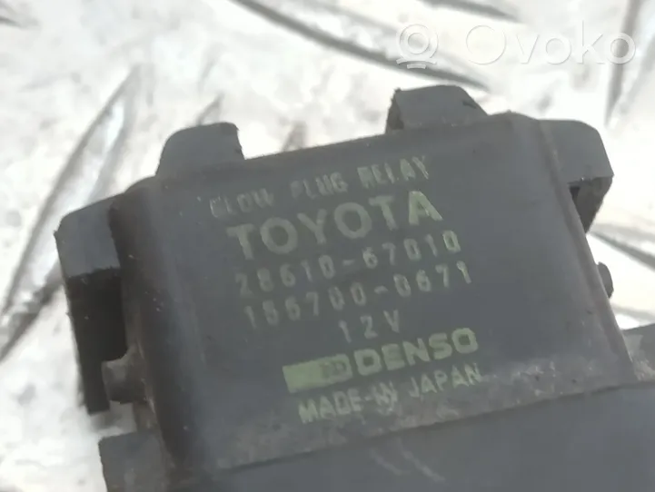 Toyota Corolla Verso E121 Przekaźnik / Modul układu ogrzewania wstępnego 2861067010