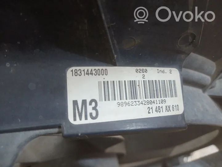 Nissan Micra Elektryczny wentylator chłodnicy 21481AX610