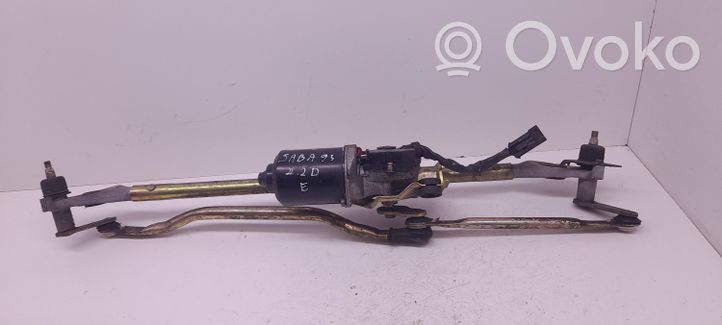 Saab 9-3 Ver1 Mechanizm i silniczek wycieraczek szyby przedniej / czołowej 5141510