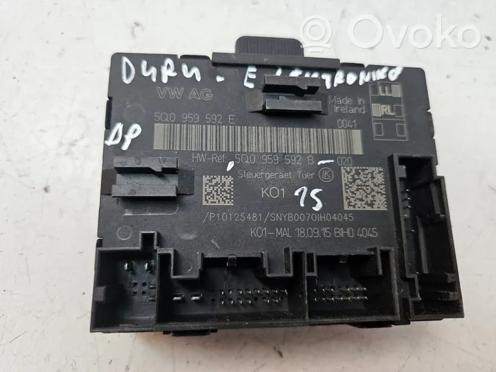 Volkswagen Golf Sportsvan Door control unit/module 5Q0959592B