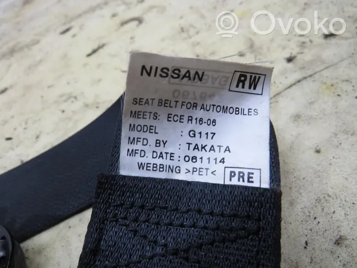 Nissan Qashqai Ceinture de sécurité avant 5034H9V10D