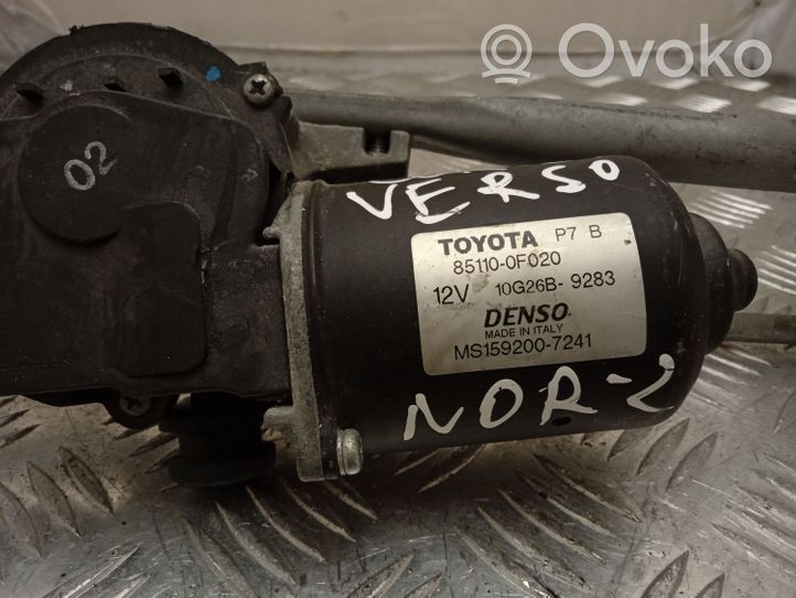 Toyota Corolla Verso AR10 Mechanizm i silniczek wycieraczek szyby przedniej / czołowej 851100F020