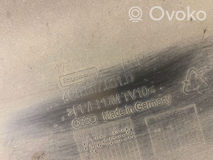 Audi A6 S6 C7 4G Rivestimento della modanatura della chiusura del vano motore/cofano 4G0807081D