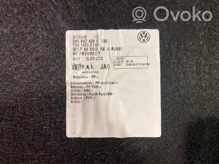 Volkswagen Golf VI Tavaratilan sivuverhoilu 5K6867428E