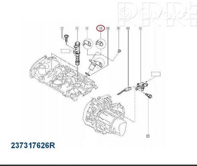 Renault Master III Nokka-akselin asentoanturi  237317626R