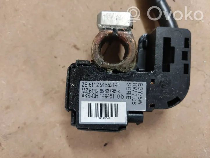 BMW X6 E71 Câble négatif masse batterie 9155214