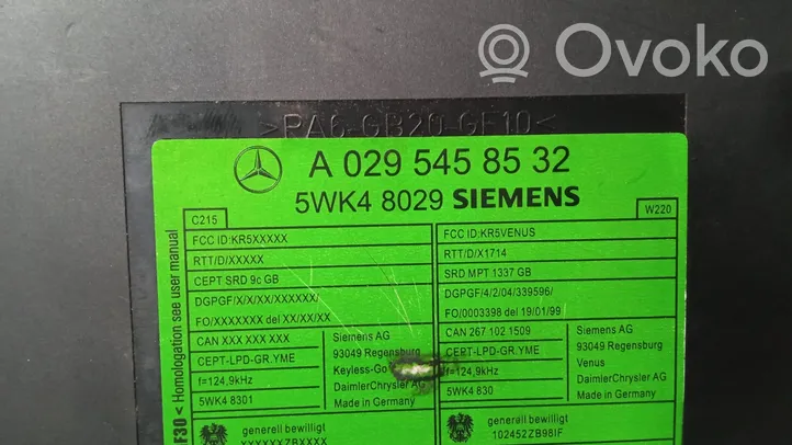 Mercedes-Benz S W220 Calculateur moteur ECU A0295458532