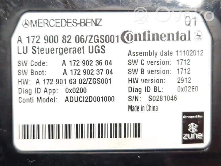 Mercedes-Benz CLS C218 X218 Kiti valdymo blokai/ moduliai A1729023604