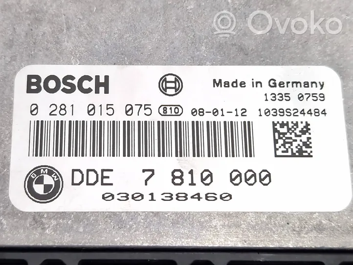 BMW 1 E81 E87 Calculateur moteur ECU 0281015075