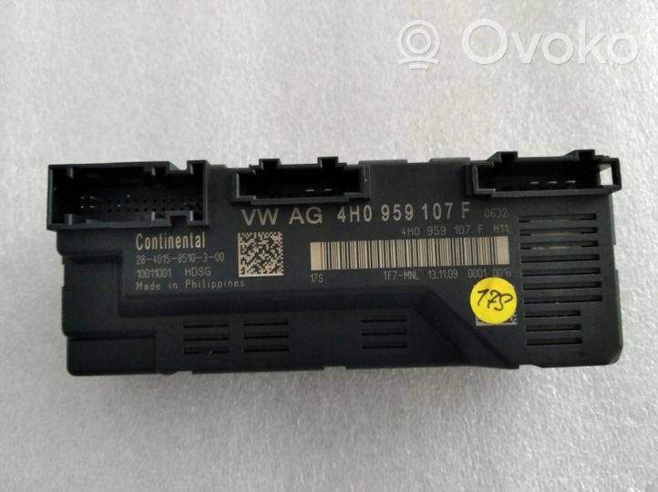 Audi A8 S8 D4 4H Sterownik / Moduł elektrycznej klapy tylnej / bagażnika 4h0959107f