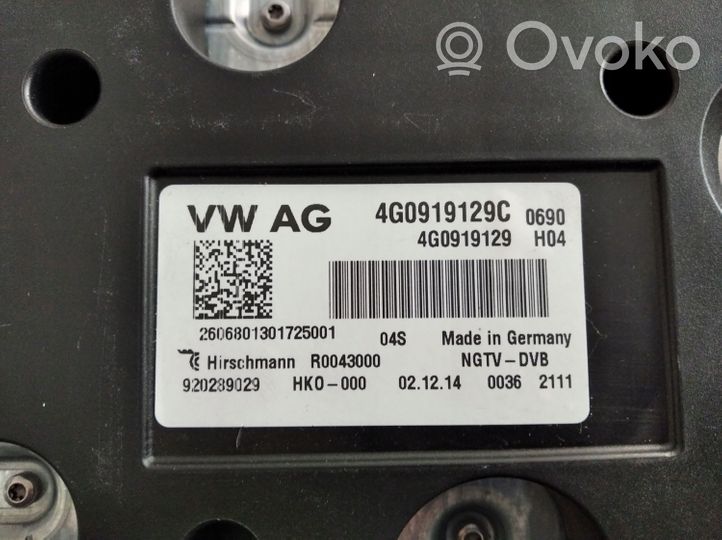 Audi A8 S8 D4 4H Module de contrôle vidéo 4G0919129C